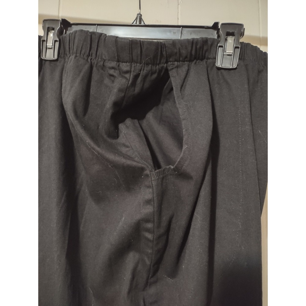 Pants Denim 24/7 Black 32W Womens Relaxed Fit Elastic Waist Plus Size Norm Core - Picture 8 of 9